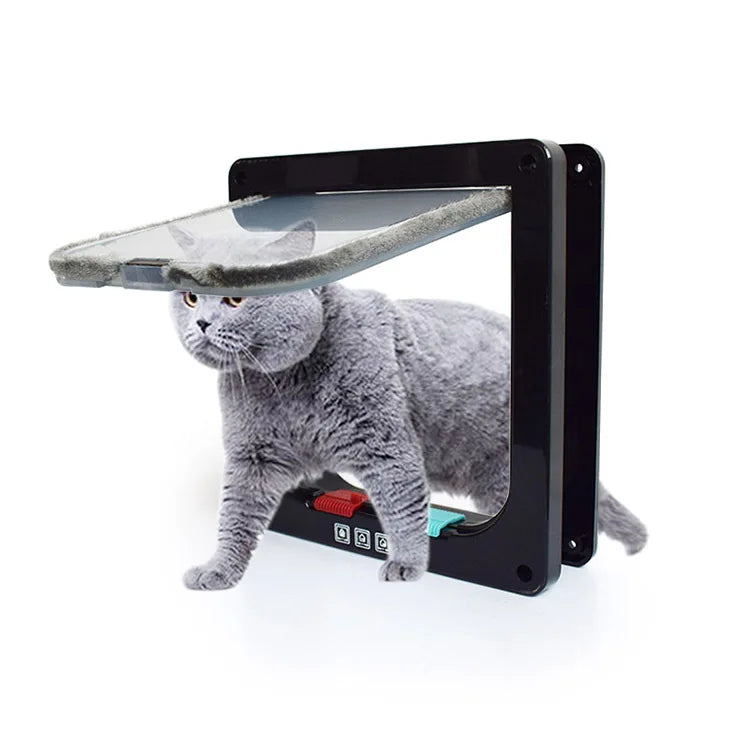 Pet Cat Door  Dog Door  Control Free Entry And Exit Pet Home Practical Two-way Door Safety Flap Door