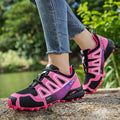 Hiking Shoes Women's Outdoor Hiking Sports Shoes, Non-slip Shoes, Breathable Lace-up Climbing Shoes, Cycling