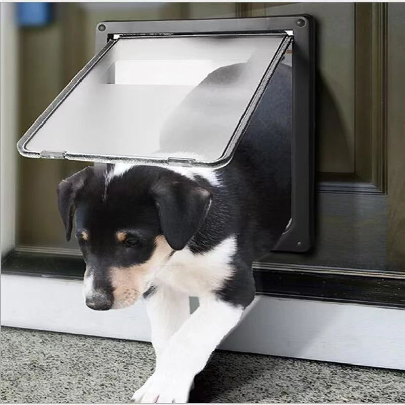 Strong Lockable Dog Door with Privacy Protection Flap Pet Dog Door For Big Small Dogs Pet Safety Doors Easy to Install