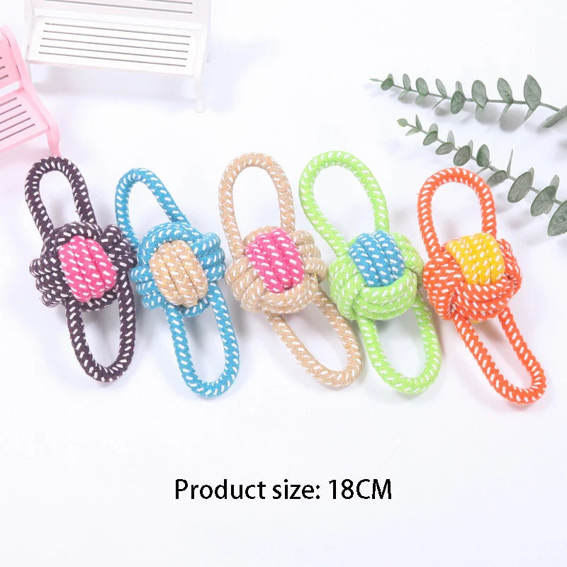 Interactive Cotton Rope Mini Toys Ball for Dogs Accessories Toothbrush Chew Toy for Large Small Dogs