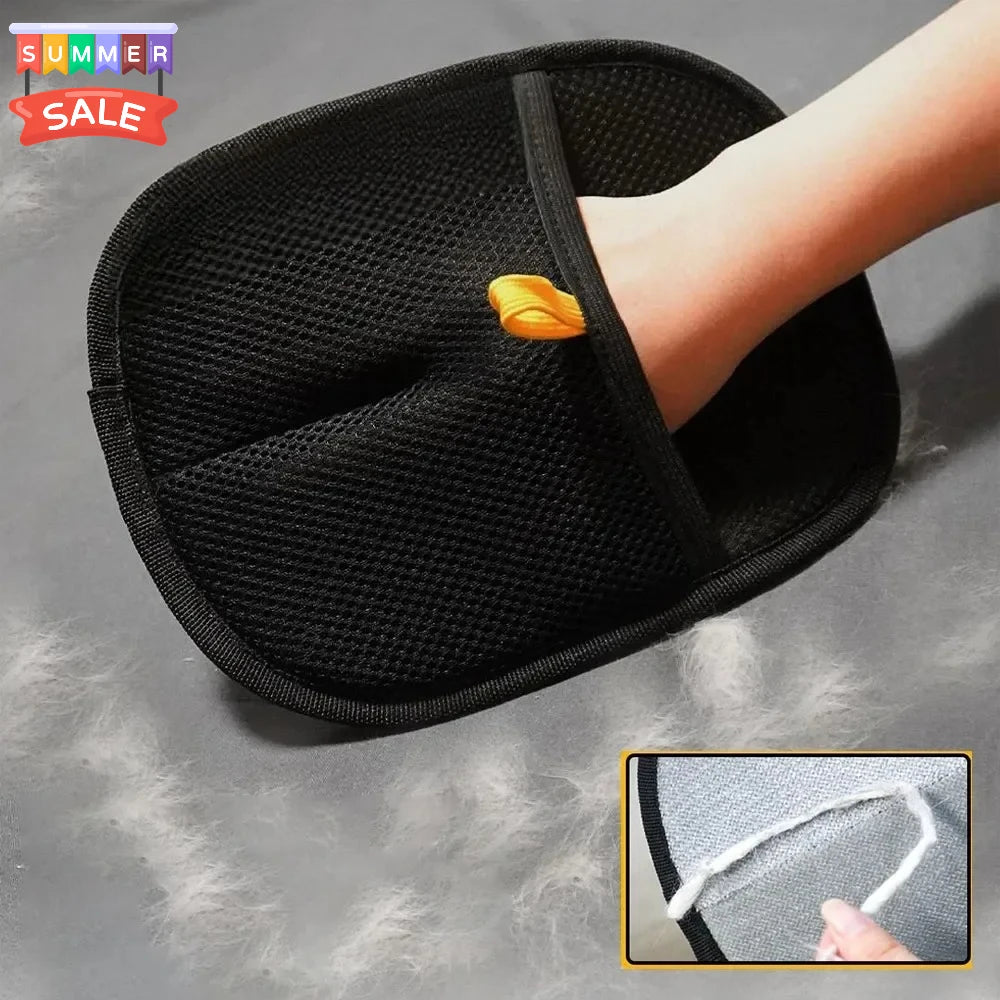 Static Pet Hair Removal Gloves - Grooming & Deshedding Gloves for Dogs Cats - Works on Sofa Carpet Clothes