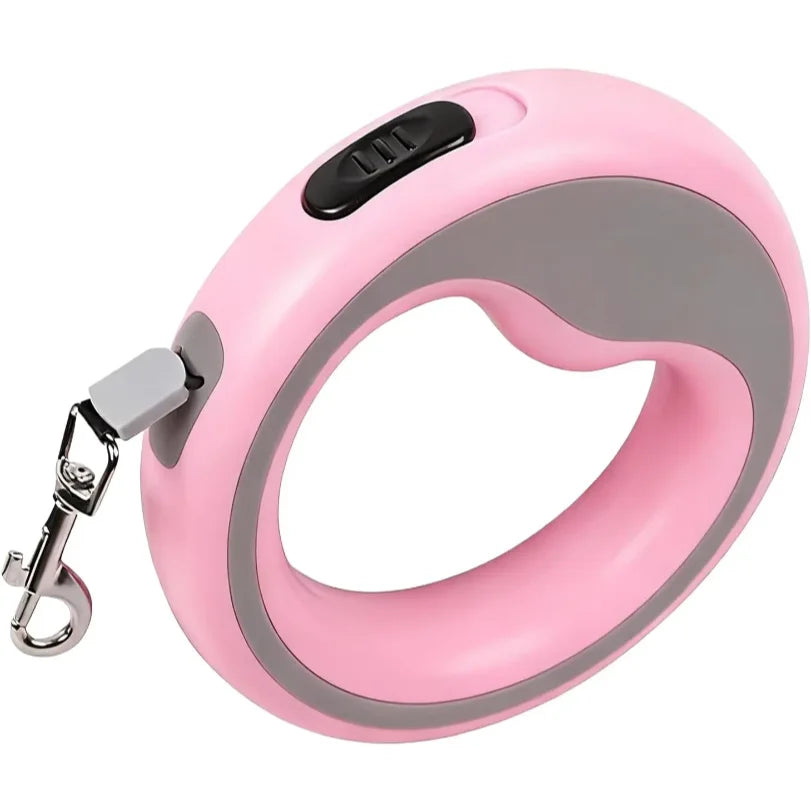 Retractable Dog Lead Heavy-Duty Extendable Dog Leads Strong Nylon Tape Leash One-Handed Brake  Lock Tangle-Free Design