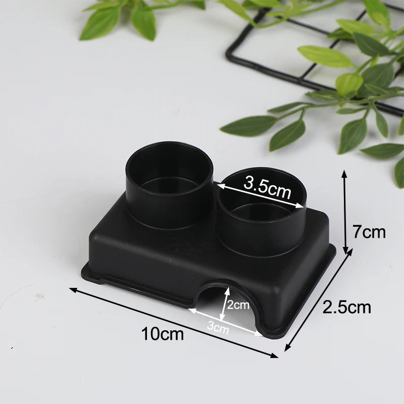 Reptile Hide Box Small Animal Hideaway Enclosure Black Ventilation Hiding Cave