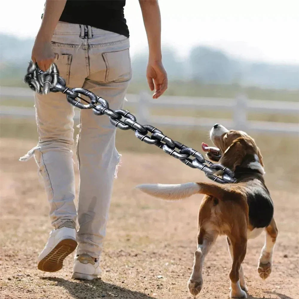 Funny Plastic Simulation Iron Chain For Small Dogs Cats Dog Leads Lightweight Huge Dog Leash