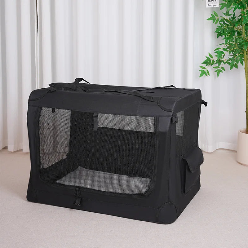 Foldable Portable Car Pet Cage Multifunctional for Large Dogs Cats Travel Outdoor