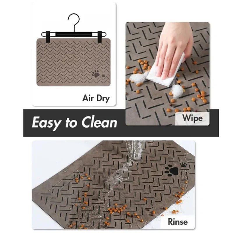 Pet supplies mat cat dog Feeding Mat Pet Placemat for Food Water Bowl with Waterproof Quick-drying diatom ooze floor mat