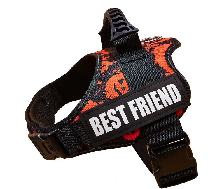 New Dog Harness High Quality Nylon Adjustable Custom ID Dog Name Small Large Dog Vest Harness