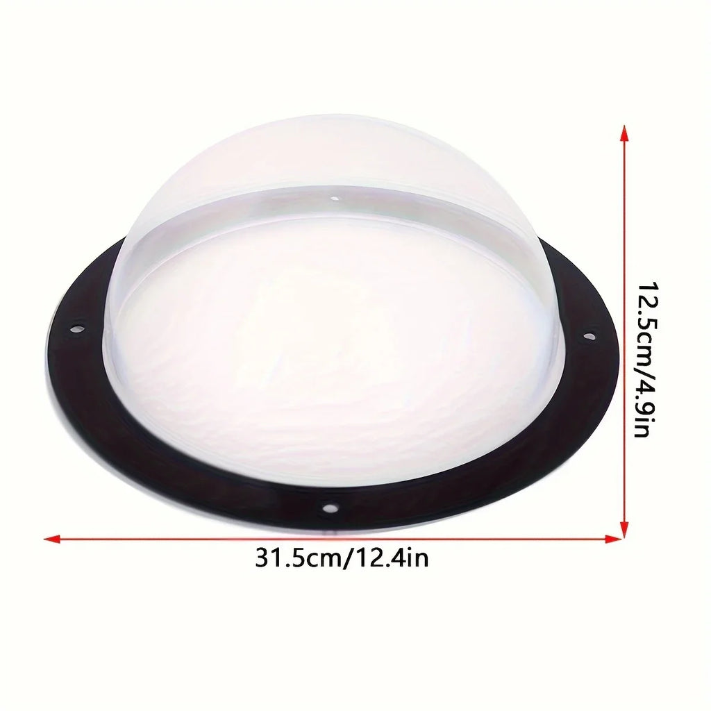 Pet Transparent Viewing Dome, Semi Circular Fence Window for Dogs and Cats, Outdoor Breathable Pet Access Door H0603