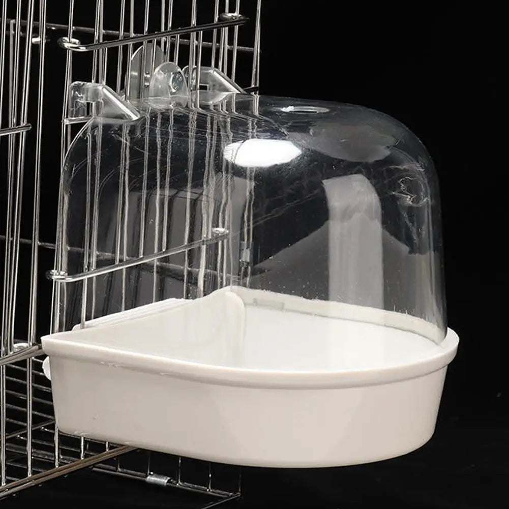 Clear Hanging Bird Bath for Cage  Bird Cage Accessories  Bathtub