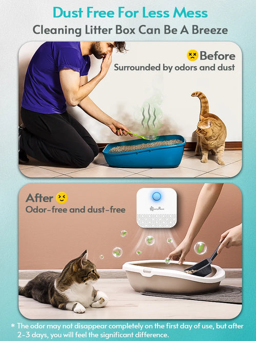 4000mAh Smart Cat Odor Purifier For Cat Litter Box Deodorizer  Air Purifier Dog Cat Litter