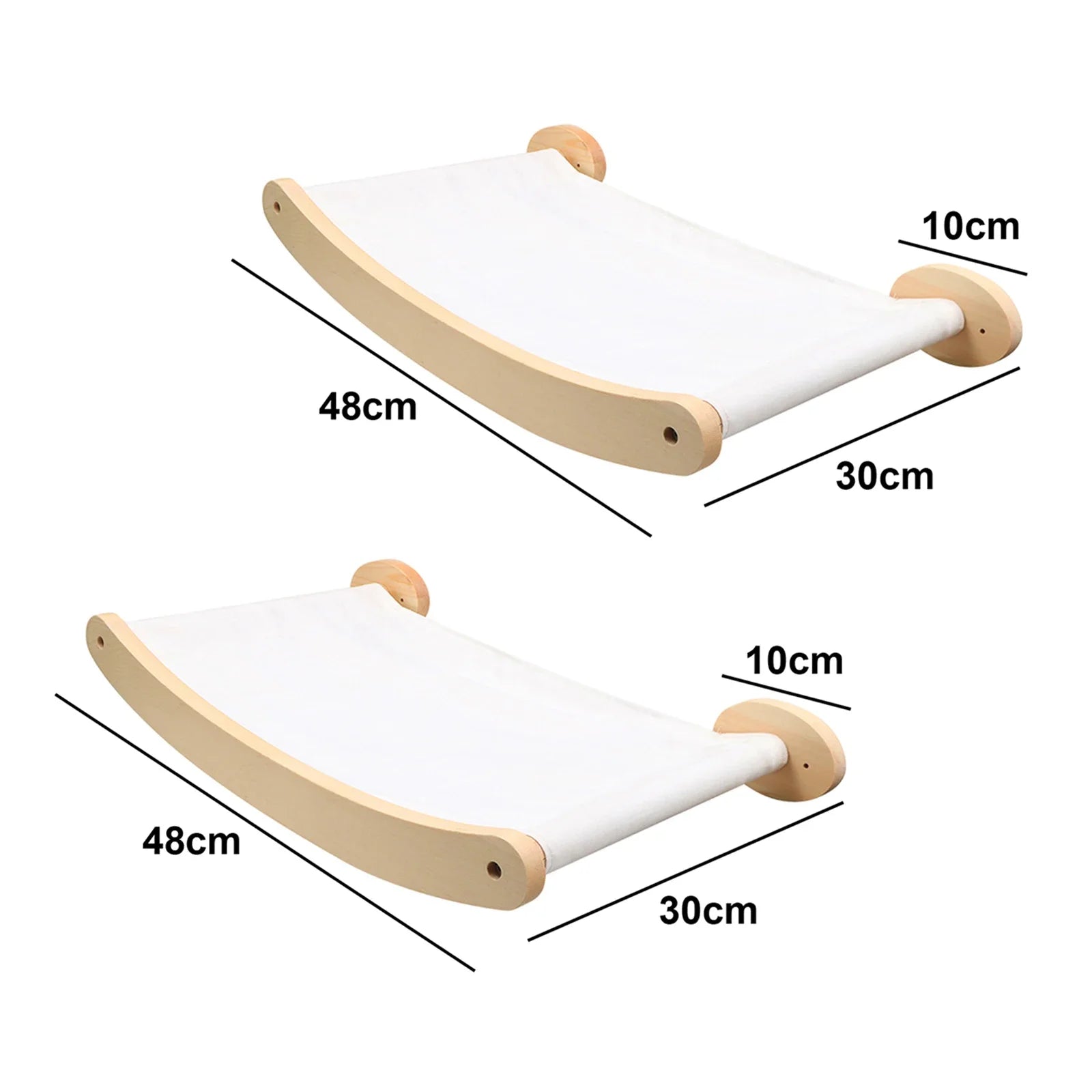 Wall Mounted Cat Tree Wooden Shelves Scratching Posts Cat tower Hammock