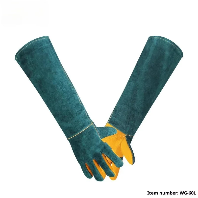 Pet Viper Anti-Bite Gloves Dog Training Anti-cat and Dog Scratch Gloves Anti-scratch Scratch Injury Thickened Extended Cowhide