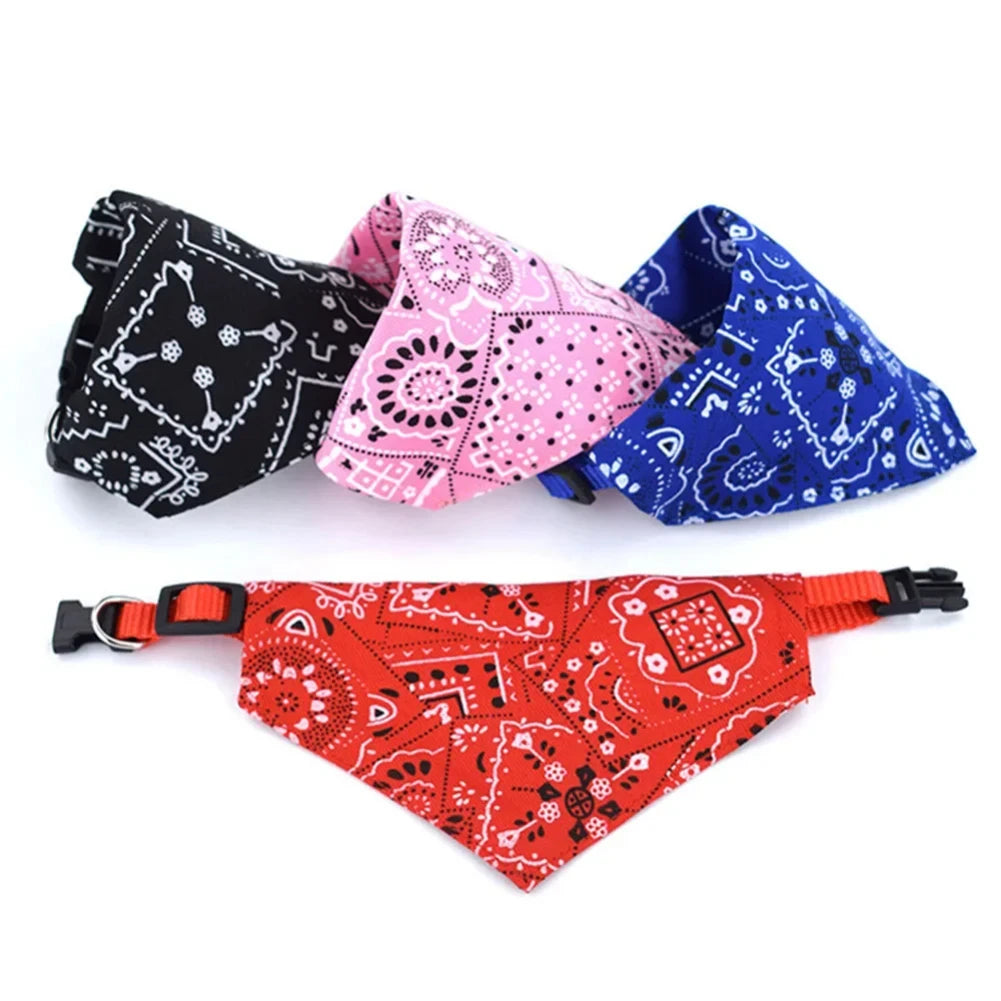 Dog Collar Bandana Scarf Collar Adjustable Dog Bandanas Collar Cat Neckerchief