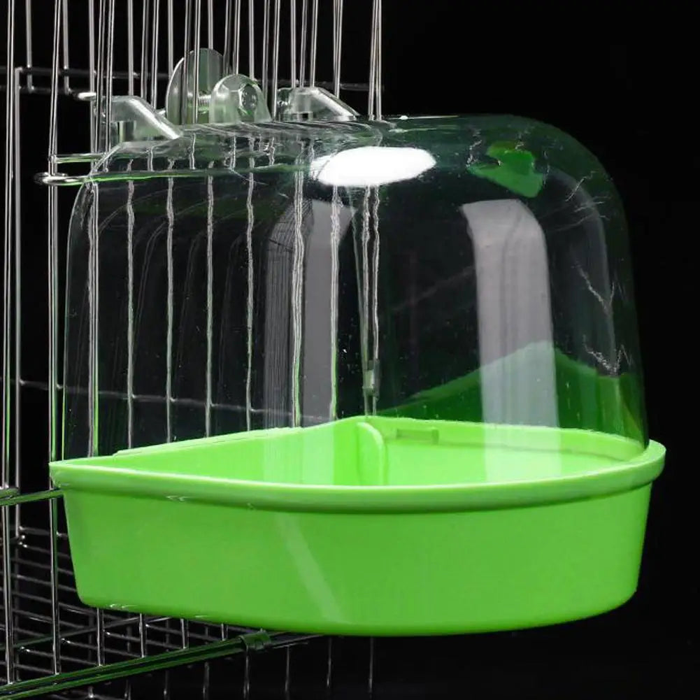 Clear Hanging Bird Bath for Cage  Bird Cage Accessories  Bathtub