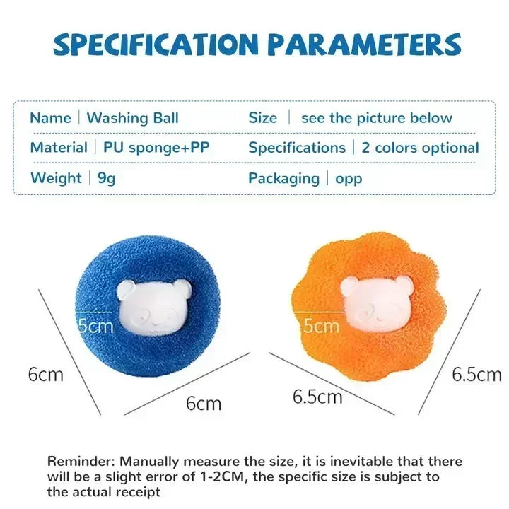 Laundry Balls Pet Hair Collector for Washing Machine Reusable Laundry Lint Catcher Removes Lint From Clothes