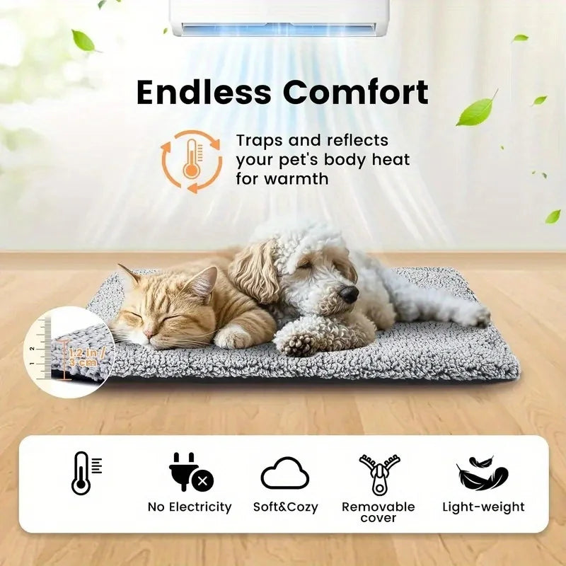 Winter Warming Pet Mattress, Super Warm Cat And Dog Pad, Washable And Non-Slip Mat, for Small to Large Dogs And Cats