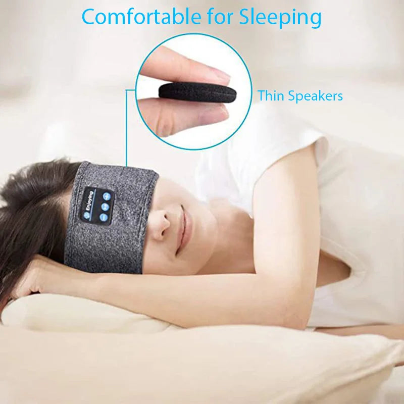 Bluetooth Headband Headphones Wireless Music Sports Hairband Running Fitness Sweatband Earphones Soft Headset