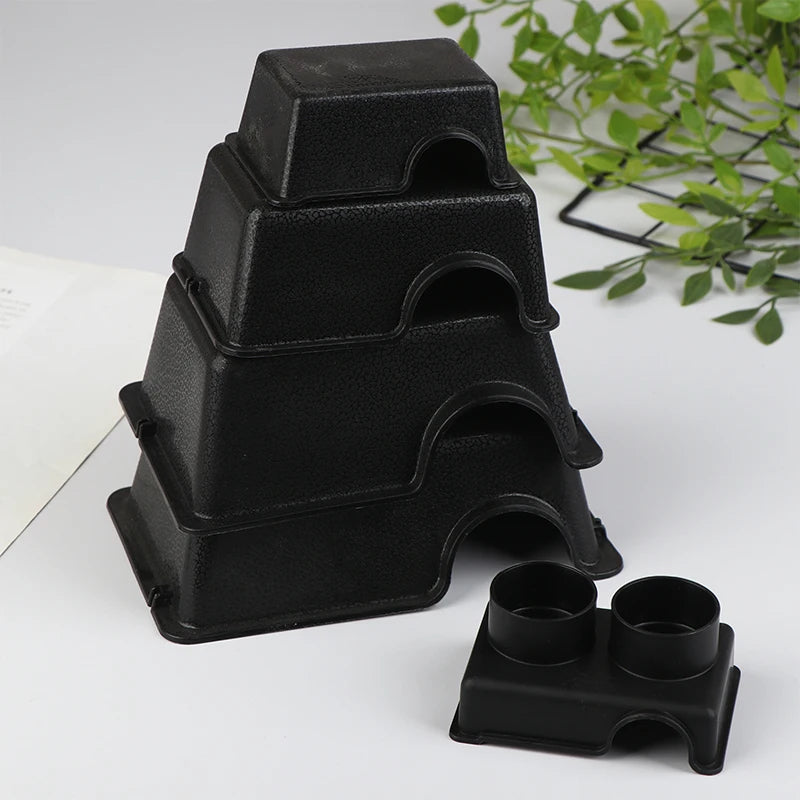 Reptile Hide Box Small Animal Hideaway Enclosure Black Ventilation Hiding Cave