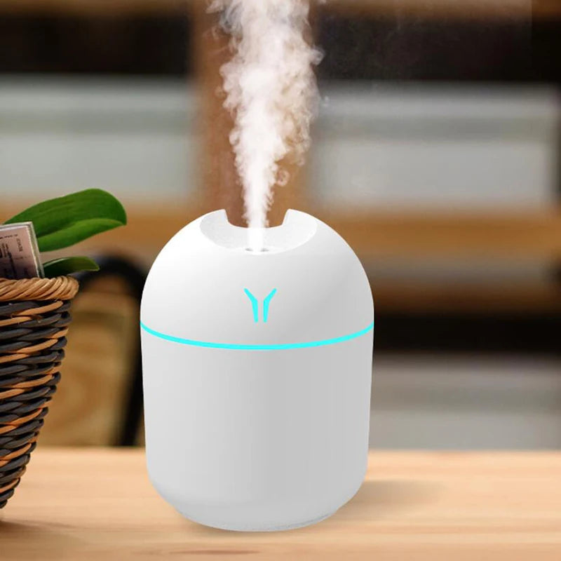 250ML USB Mini Air Humidifier Aroma Essential Oil Diffuser For Home Ultrasonic Mute Mist Maker Diffuser with LED Color Lamp