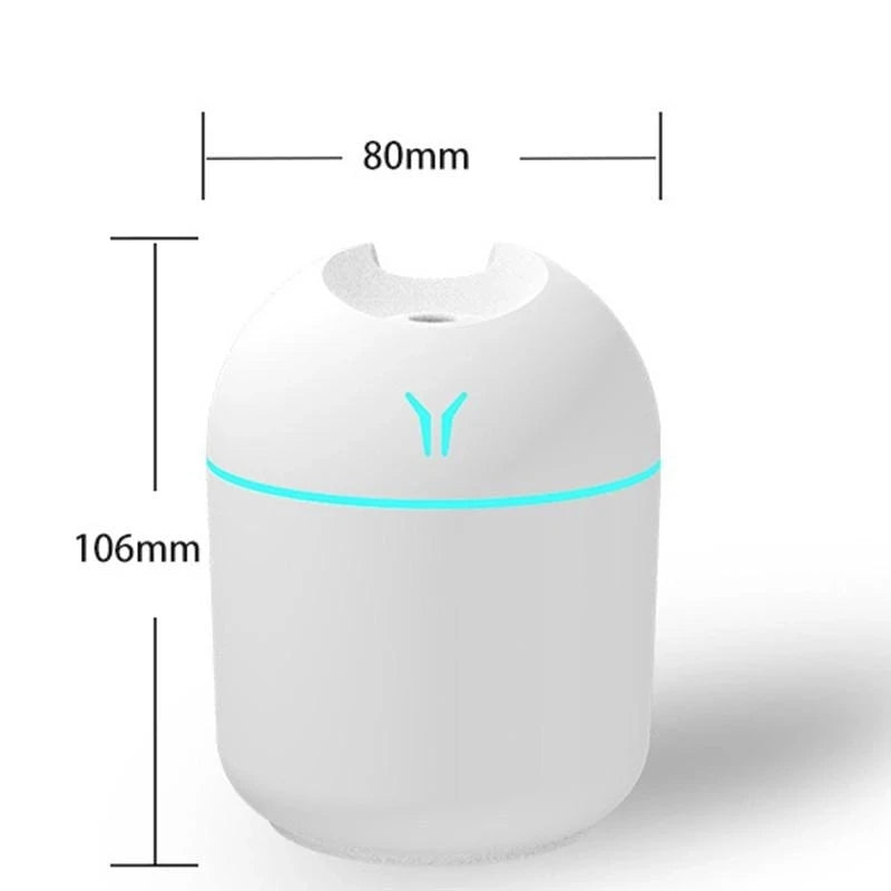 250ML USB Mini Air Humidifier Aroma Essential Oil Diffuser For Home Ultrasonic Mute Mist Maker Diffuser with LED Color Lamp