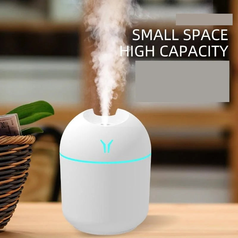 250ML USB Mini Air Humidifier Aroma Essential Oil Diffuser For Home Ultrasonic Mute Mist Maker Diffuser with LED Color Lamp