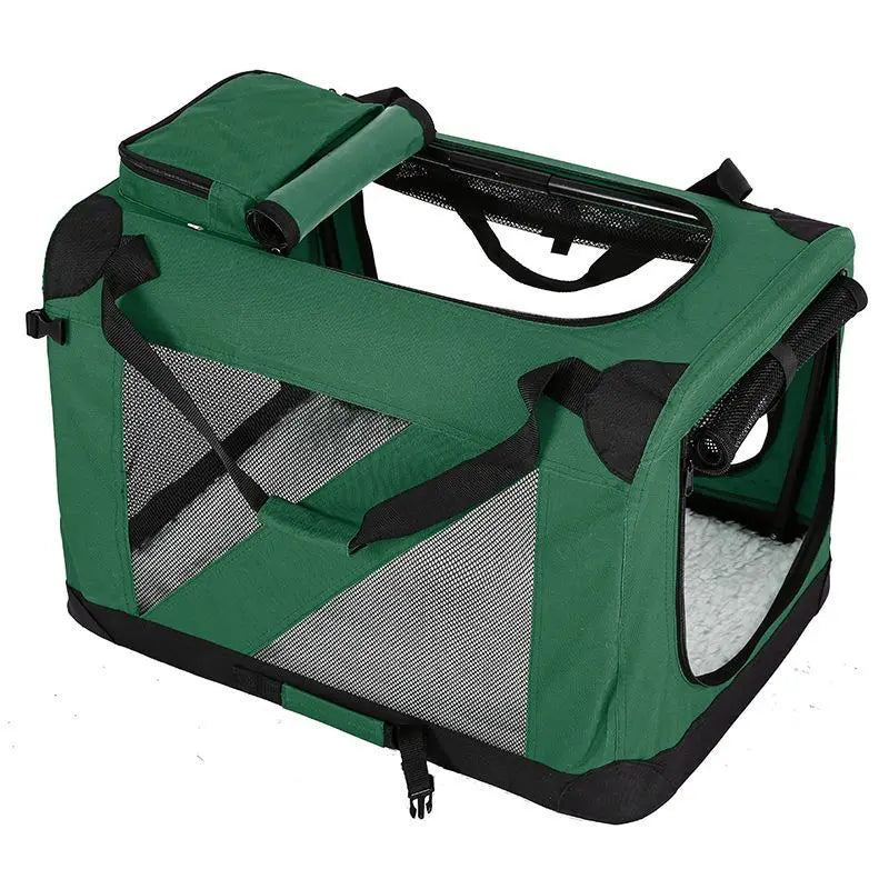 Dog Cage Car Kennel Outing Pet Luggage Car Travel Cage Folding Medium and Large