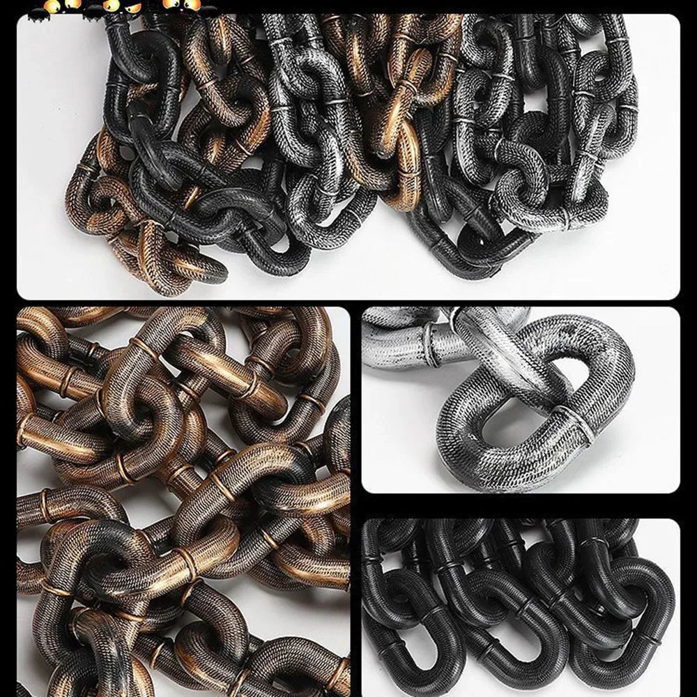 Funny Plastic Simulation Iron Chain For Small Dogs Cats Dog Leads Lightweight Huge Dog Leash