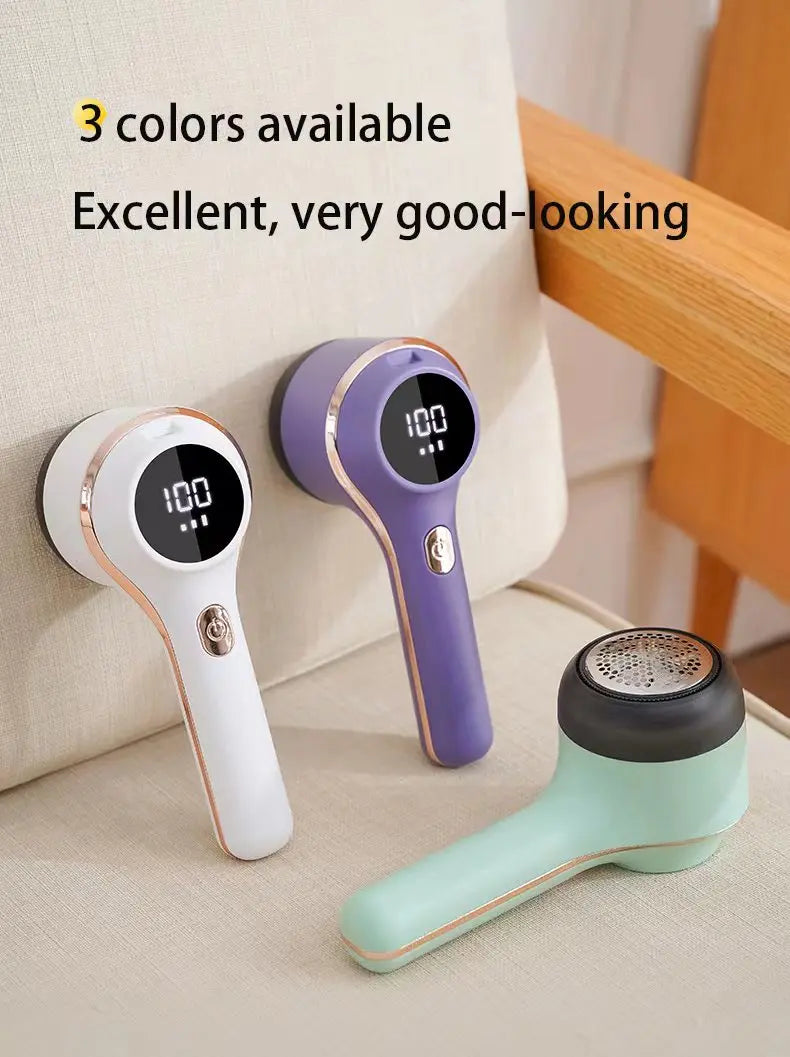 Portable Lint Remover Electric USB Clothes Cleaning Brush with LED Digital