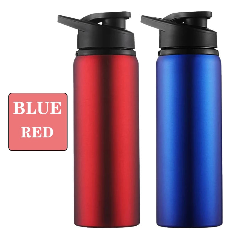Metal Portable Water Bottle Leakproof Reusable Outdoor Sports Cup for Cycling Hiking Gym Travel