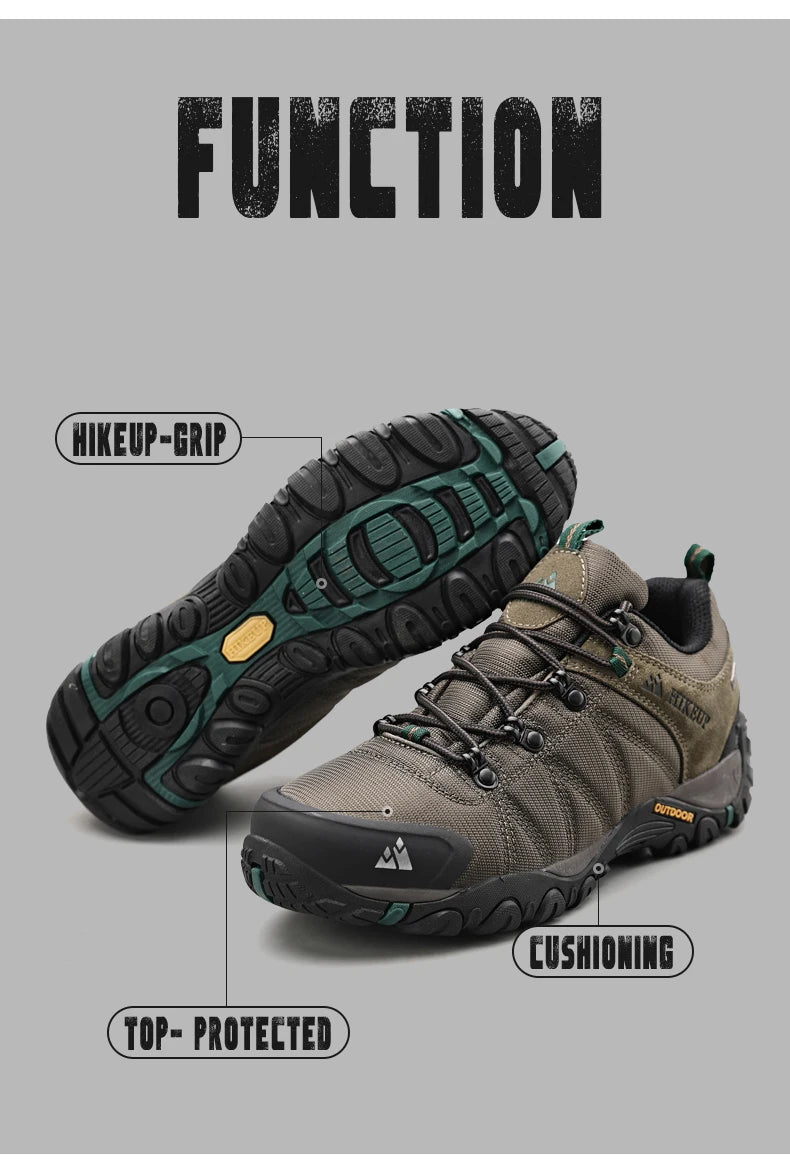 HIKEUP Non-slip Men Hiking Shoes Breathable Outdoor Wear Resistant Splashproof Climbing