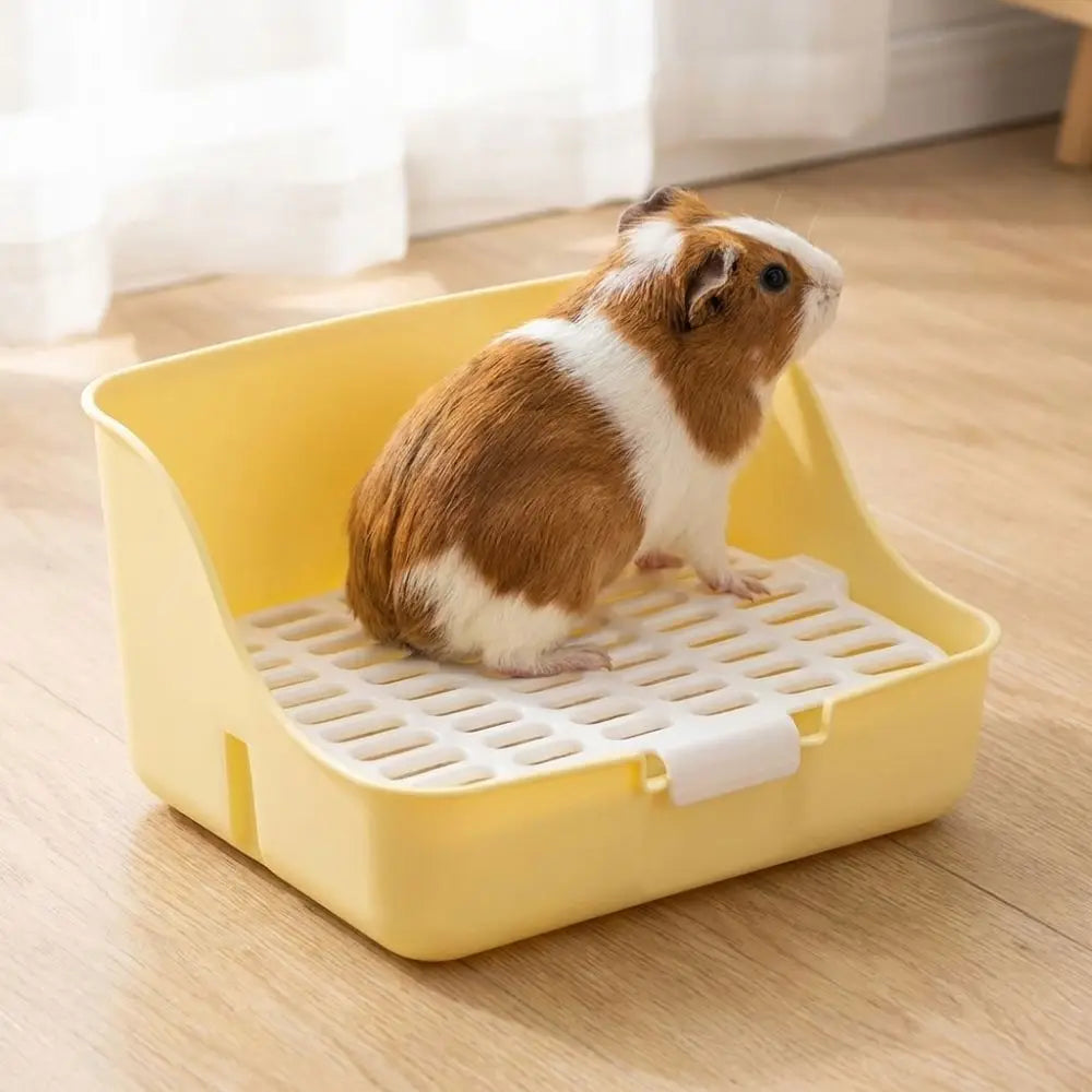 Small Pet Housing Anti-Tipping Rabbit Toilet Stable Splash-Proof Animal Litter Box Plastic Rectangular  Indoor Use