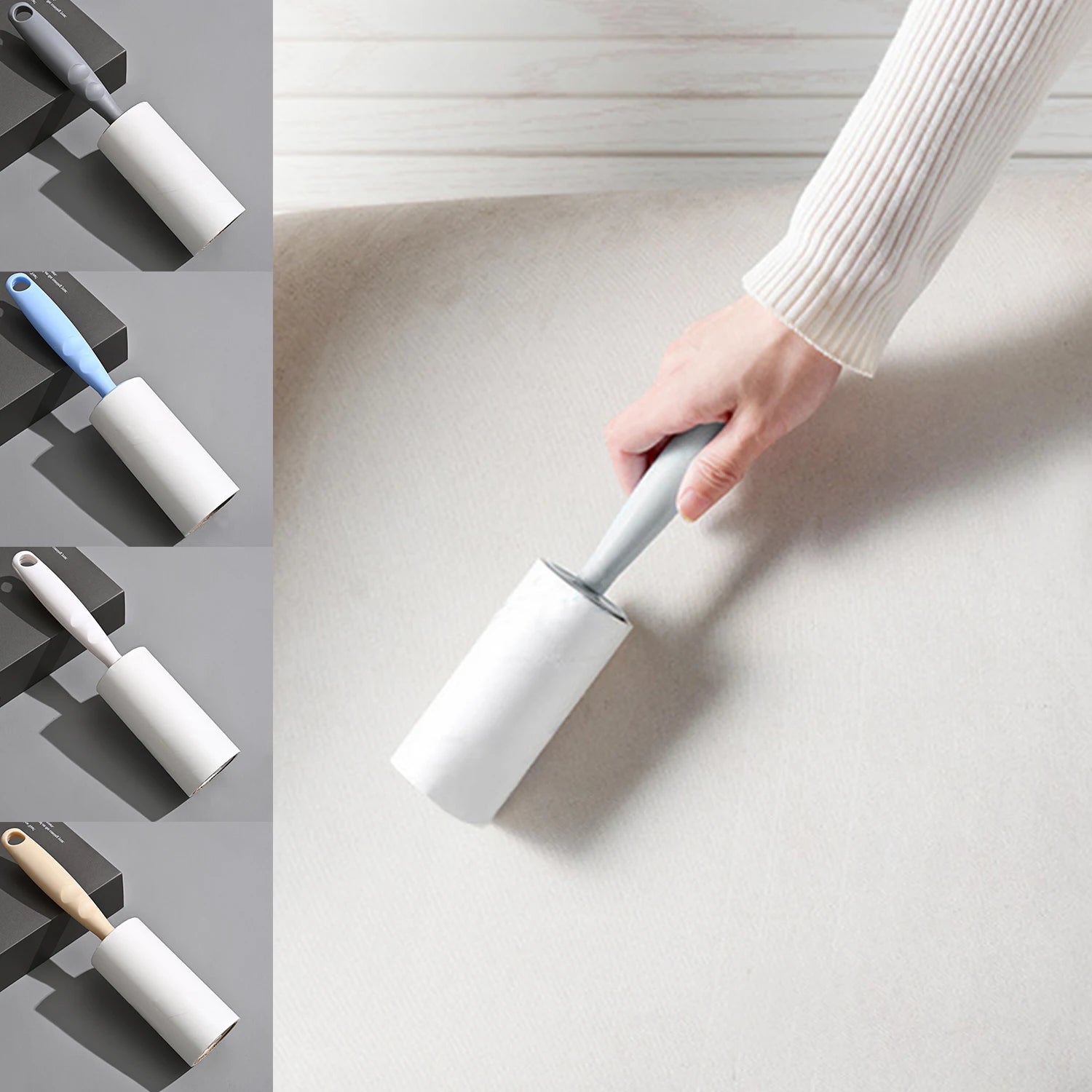 Lint Roller With Refills Sticky Remover Hair Pet Dog Clothes Sofa Dust Remover Replaceable Roll Brush