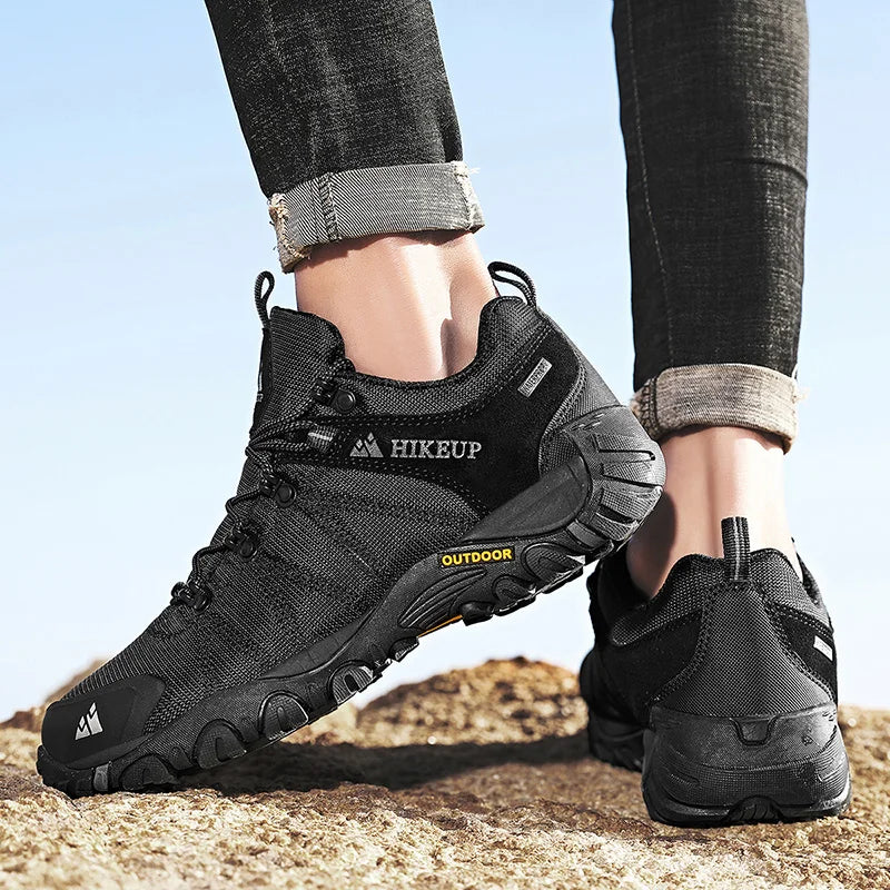 HIKEUP Non-slip Men Hiking Shoes Breathable Outdoor Wear Resistant Splashproof Climbing