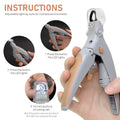 LED Light Pet Nail Clippers - Great for Trimming Cat and Dog Nails and Claws, 5x Magnification, Can Be Used as Nail Clippers, Qu