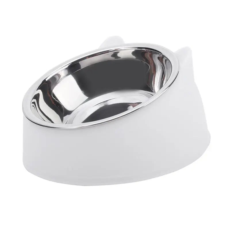 1/2/5pcs Cat Bowl Creative Inclined Kitten Puppy Food Feeding Bowls Stainless Steel