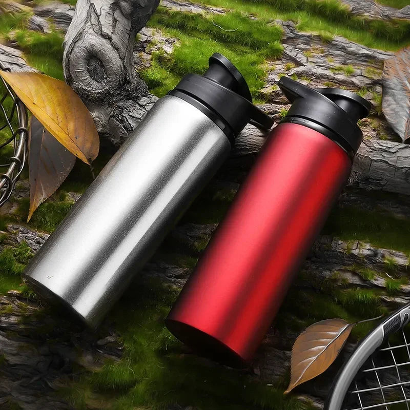 Metal Portable Water Bottle Leakproof Reusable Outdoor Sports Cup for Cycling Hiking Gym Travel