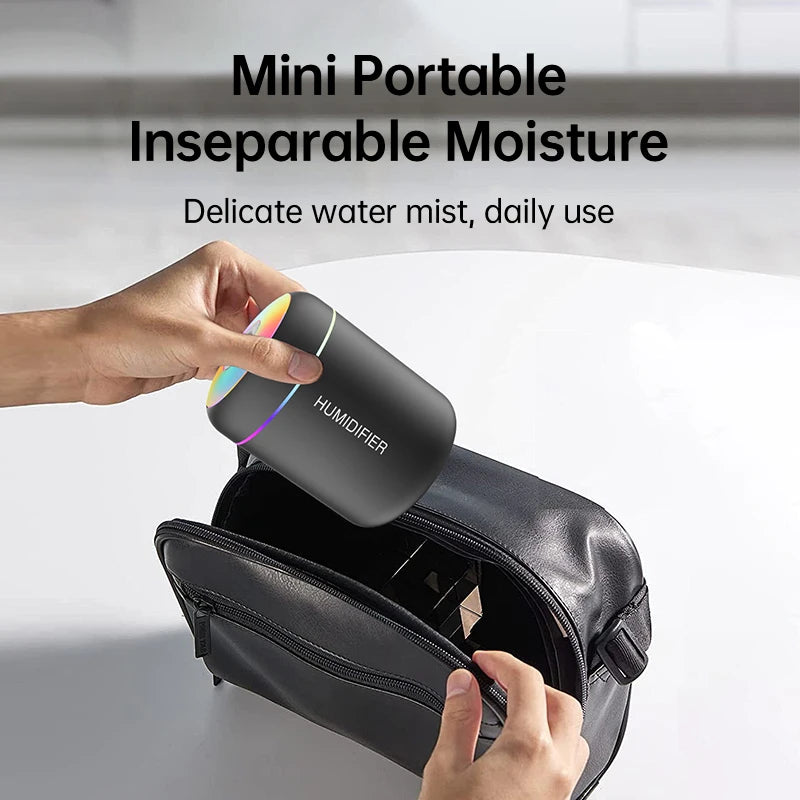 180ML Mini Air Humidifier USB Electric Aroma Diffuser Essential Oil Purifier Aromatherapy Mist Maker Lights For Home Bedroom