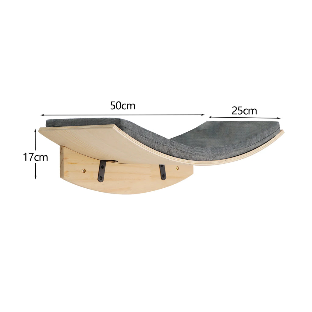 Wall Mounted Cat Tree Wooden Shelves Scratching Posts Cat tower Hammock