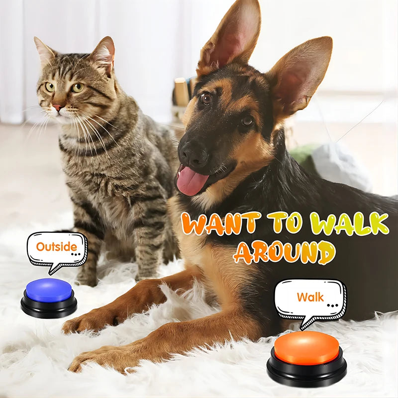 Dog Toys Funny  Recordable Pet Travel Talking Pet Speaking Buttons Portable Cute