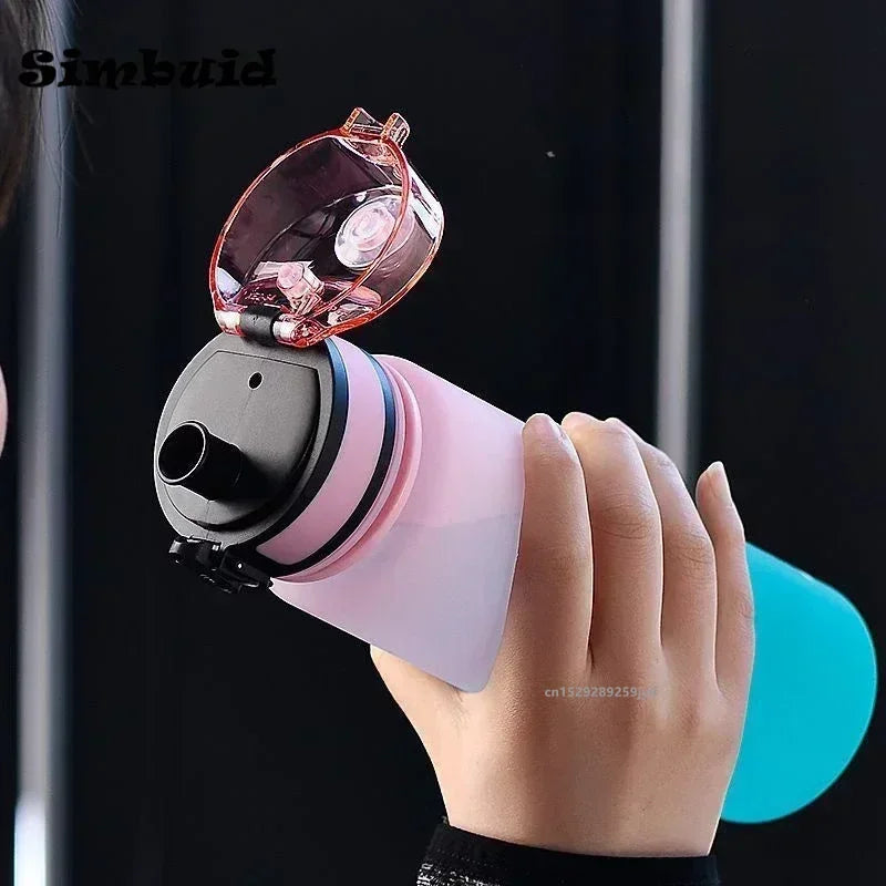 1 Liter Large Capacity Sports Water Bottle Leak Proof Colorful Plastic Cup
