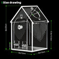 Transparent Acrylic House Habitat Box Waterproof Sealed Reptile  Terrarium For Kids Hobbyist