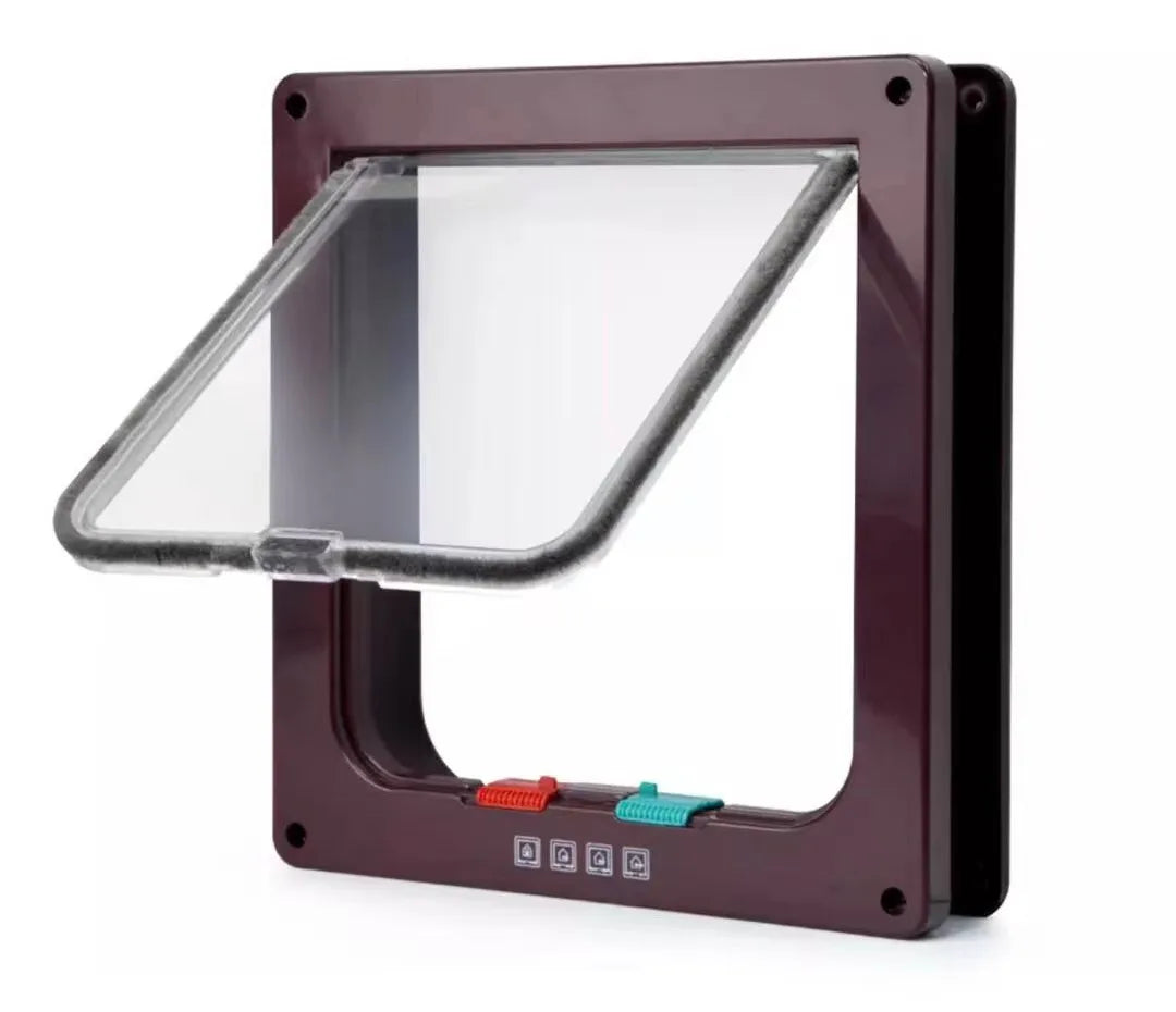 Pet Cat Door  Dog Door  Control Free Entry And Exit Pet Home Practical Two-way Door Safety Flap Door