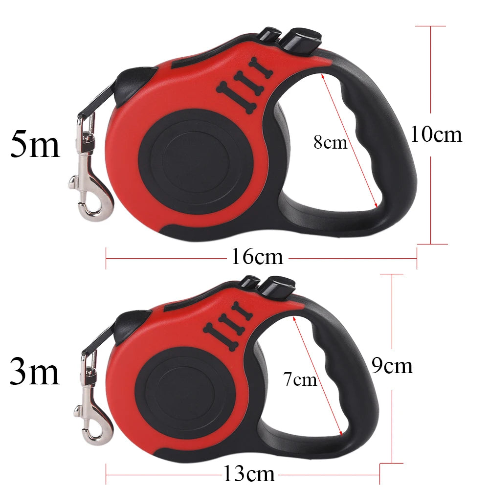 3m 5m Dog Leash for Small Dogs Cat Automatic Retractable Durable Nylon Lead Outdoor Travel Walking Hiking