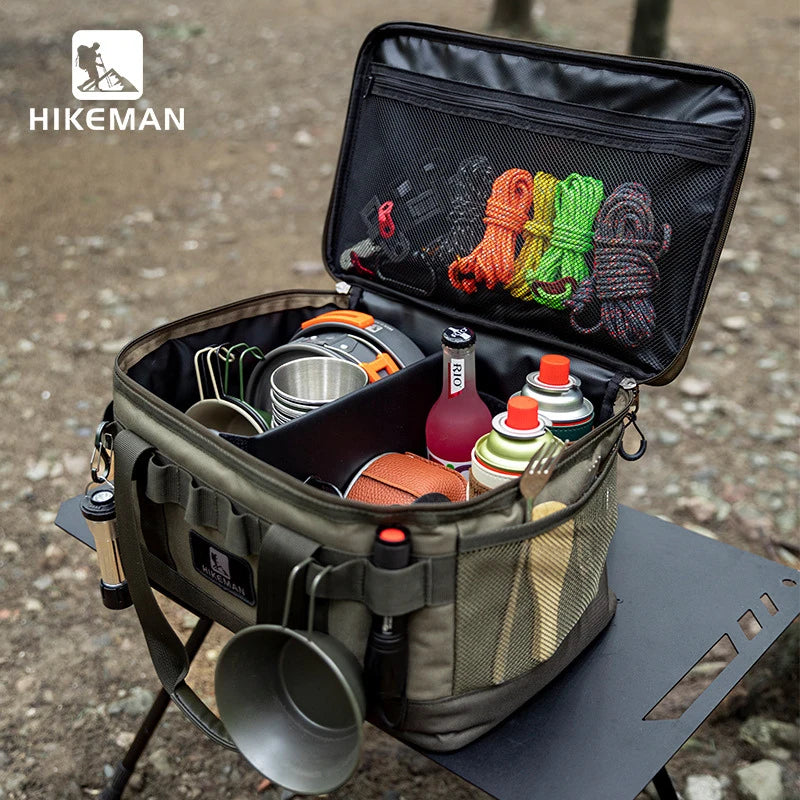Hikeman Outdoor camping equipment storage bag large capacity portable, shockproof gas canisters cassette stoves and tools