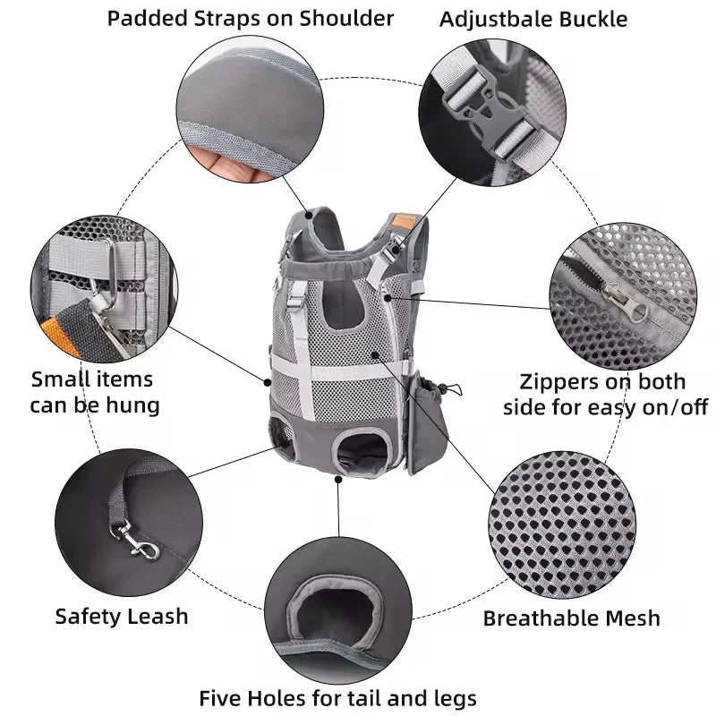 Pet Carrier Backpack Adjustable Cat Dog Travel Bag Carrying Small Medium Dog Bulldog Transport Dog Bag Pet Supplies Perro