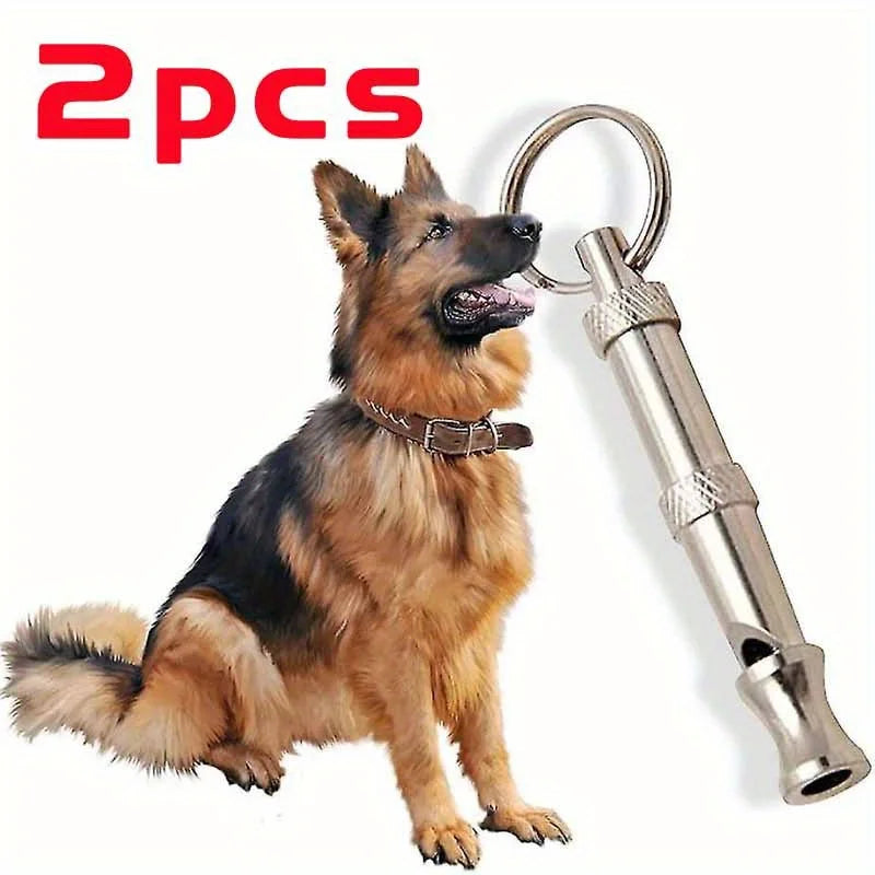 1/2Pcs Dog Whistle To Stop Barking, Adjustable Sound Pitch Dog Whistle With Keychain, Professional Recall Pet