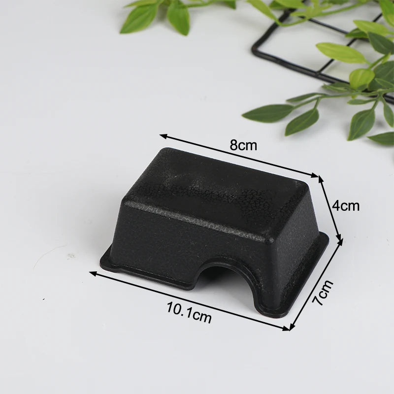 Reptile Hide Box Small Animal Hideaway Enclosure Black Ventilation Hiding Cave