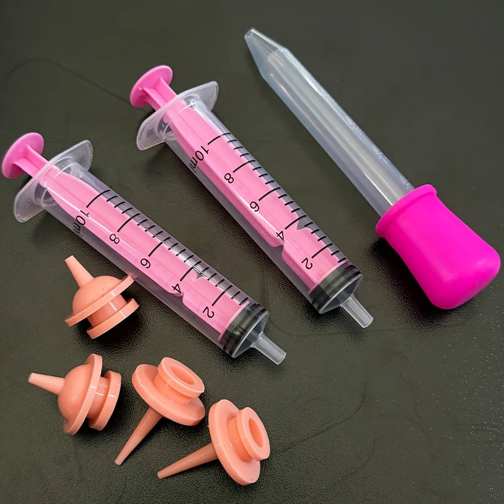 Small pet care set, with a variety of tools and clear scales; Multiple spare silicone heads are bite-resistant and durable.