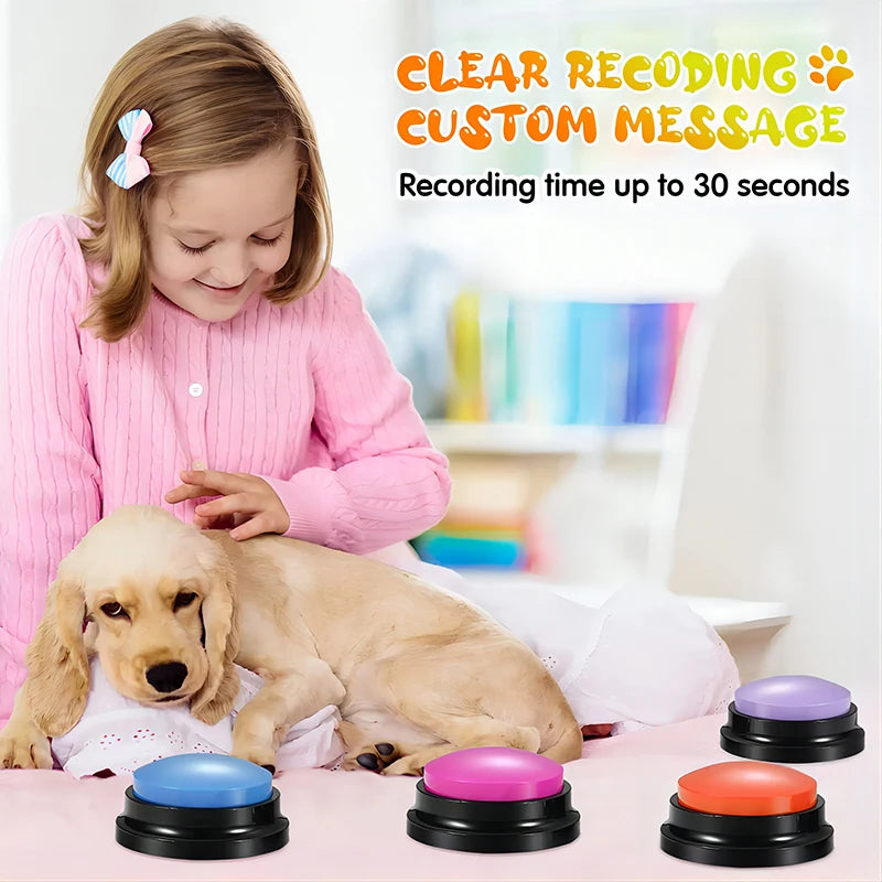Dog Toys Funny  Recordable Pet Travel Talking Pet Speaking Buttons Portable Cute