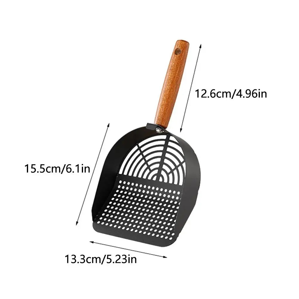 Steel Cat Litter Scoop Long Handle Pet Waste Shovel Cleaning Tool For Tofu Sand Litter Box